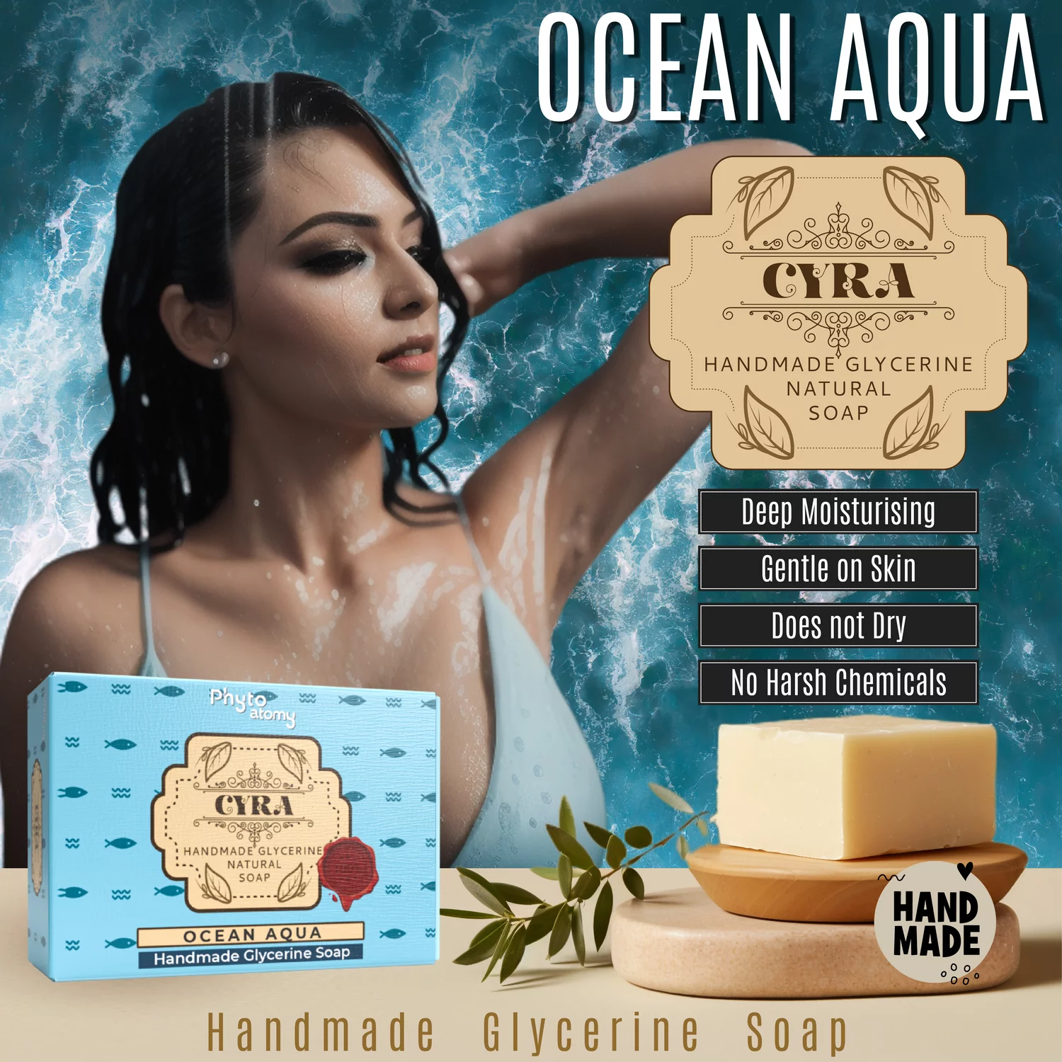 Ocean Aqua Glycerine Soap (100g)